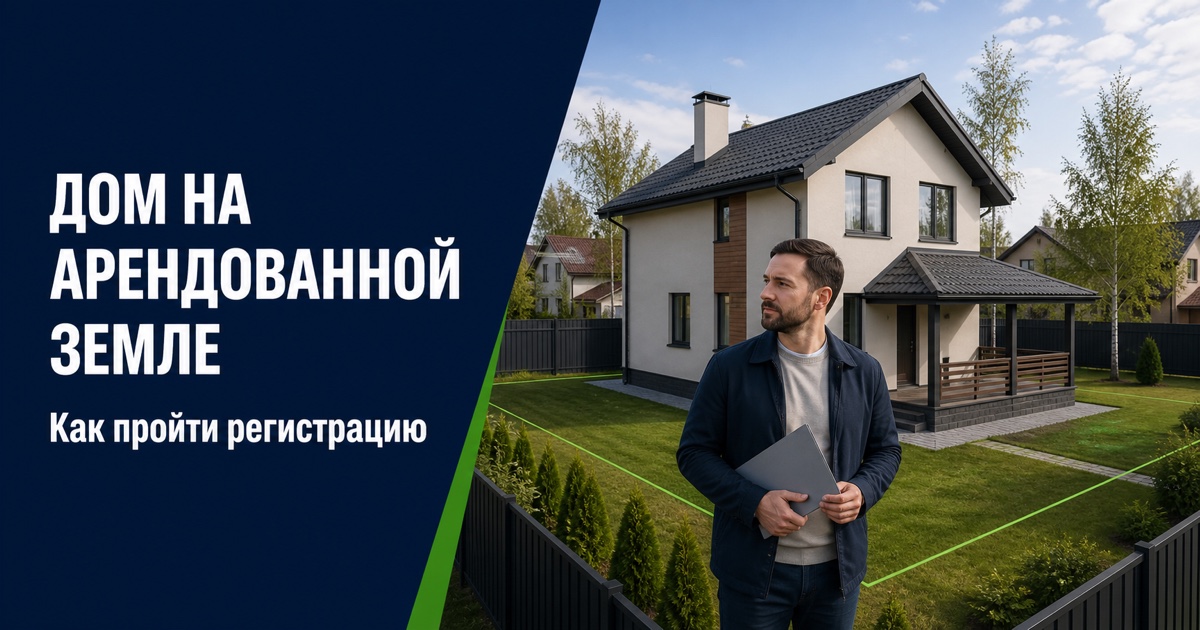 Индивидуальный дом на участке и договор аренды земли