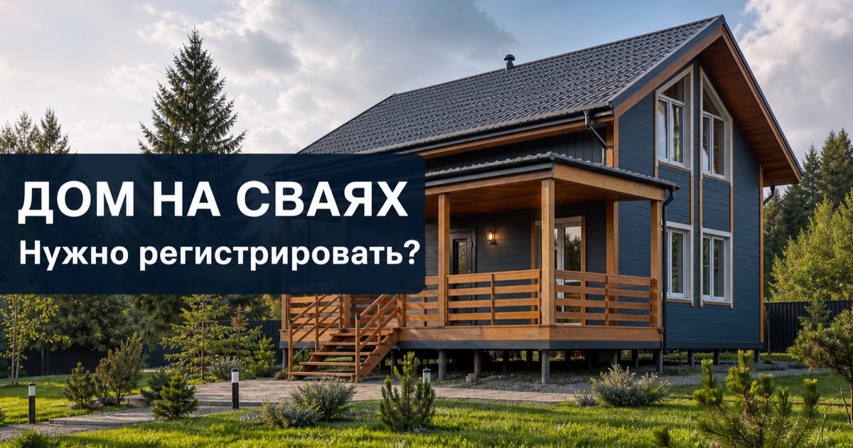 Каркасный загородный дом на свайном основании с вопросом о регистрации